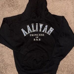 Aaliyah Black Hoodie Sweatshirt
